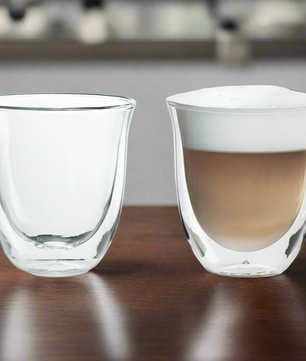 DeLonghi Double Wall Cappuccino Creamy Collection Glasses 6oz Set of 6 - DLSC301