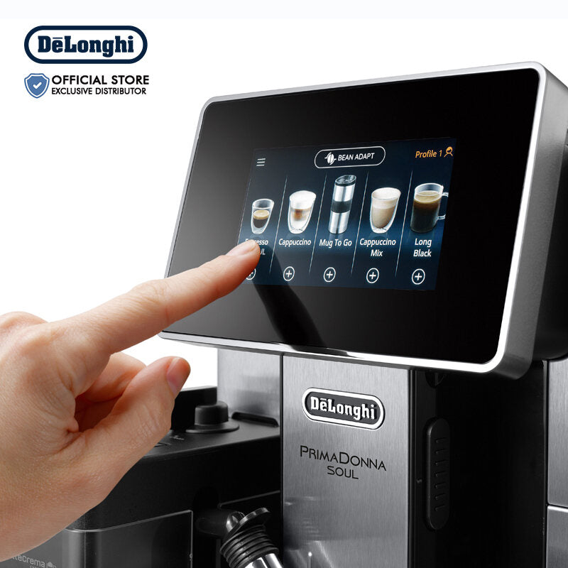 DeLonghi Fully Automatic Coffee Machine PrimaDonna Soul - ECAM610.75.MB