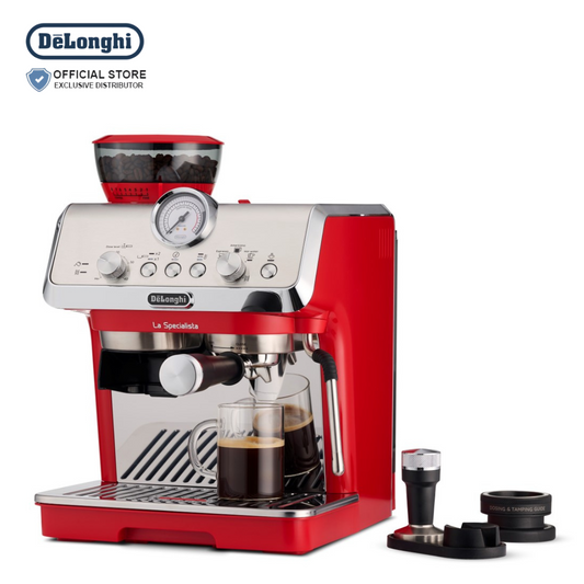 DeLonghi Manual Coffee Espresso Machine La Specialist Red - EC9155.R