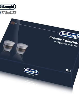 DeLonghi Double Wall Cappuccino Creamy Collection Glasses 6oz Set of 6 - DLSC301