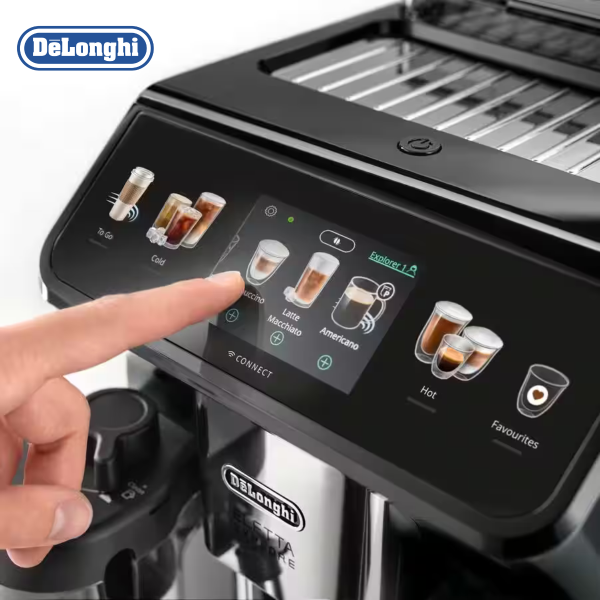 DeLonghi Automatic Coffee Maker Eletta Explore Titanium - ECAM450.86.T