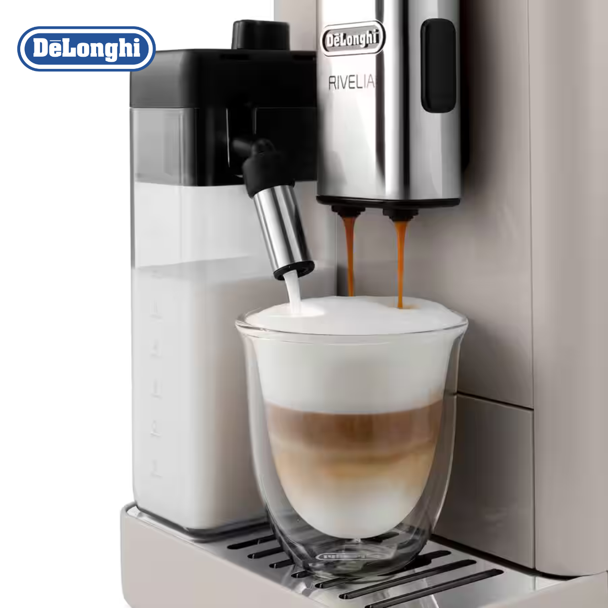 DeLonghi Automatic Coffee Machine Rivelia Sand Beige - EXAM440.55.BG