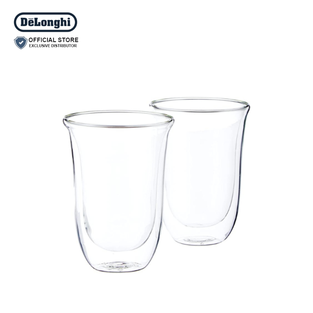 DeLonghi Double Wall Latte Macchiato Glasses 220ml Set of 2 - DLSC312