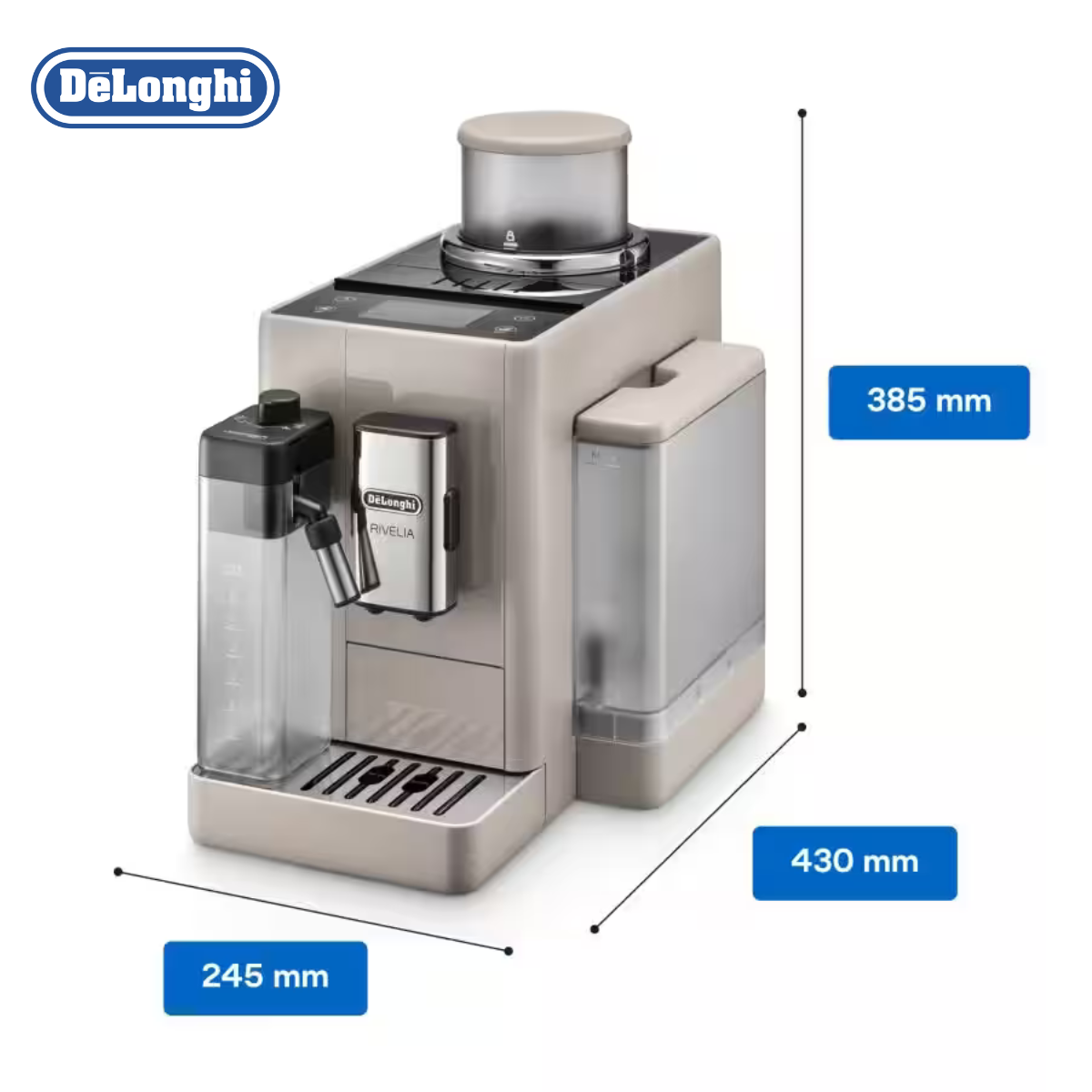 DeLonghi Automatic Coffee Machine Rivelia Sand Beige - EXAM440.55.BG