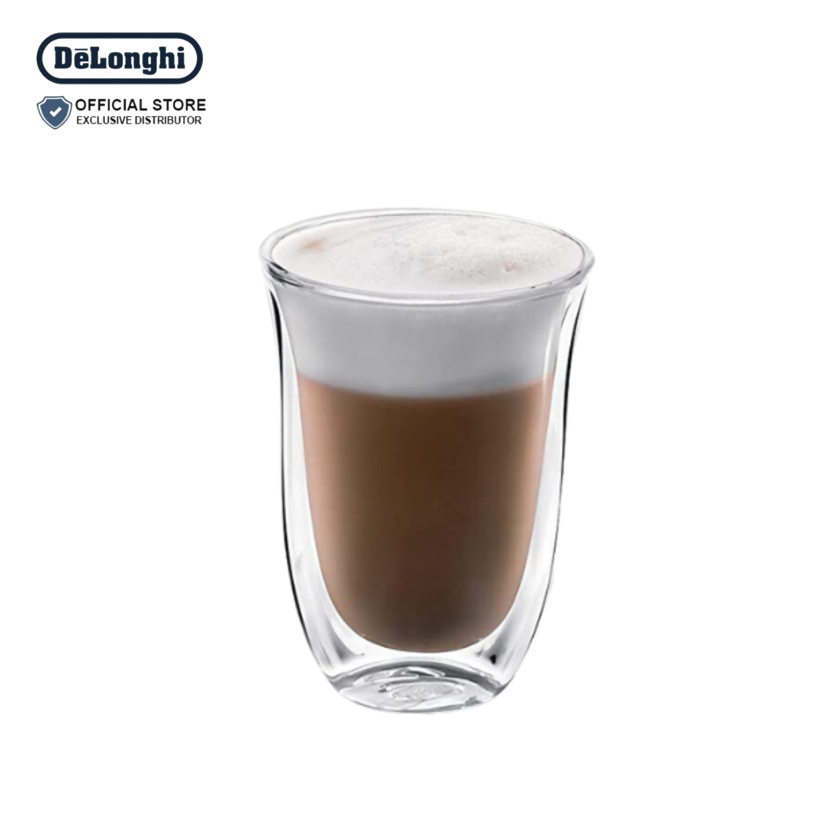 DeLonghi Double Wall Latte Macchiato Glasses 220ml Set of 2 - DLSC312