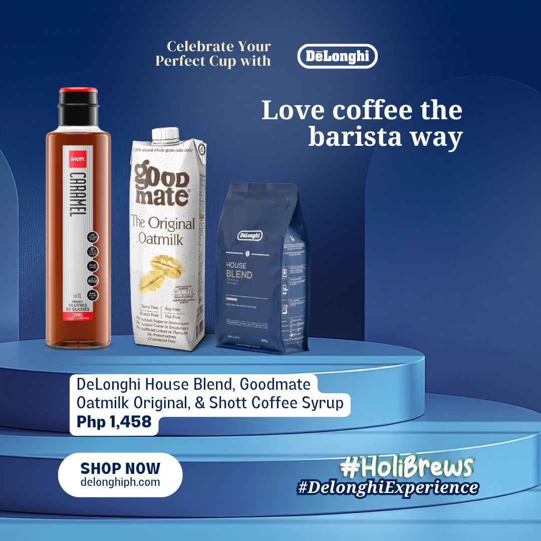 [Holiday Bundle] DeLonghi House Blend, Goodmate Oatmilk & SHOTT Coffee Syrup