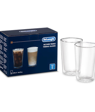 DeLonghi Double Wall Cold Drinks Glasses 480ml Set of 2 - DLSC319