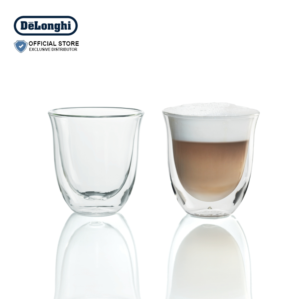 DeLonghi Double Wall Cappuccino Creamy Collection Glasses 6oz Set of 6 - DLSC301