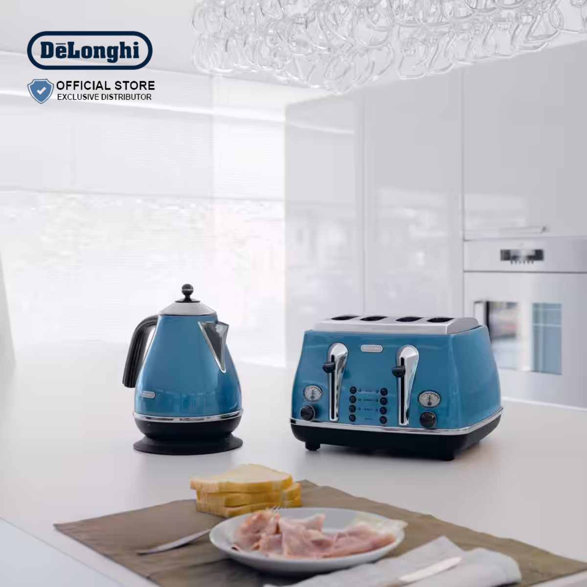 DeLonghi Icona Classic Electric Kettle 1.7L - KBO2001.B