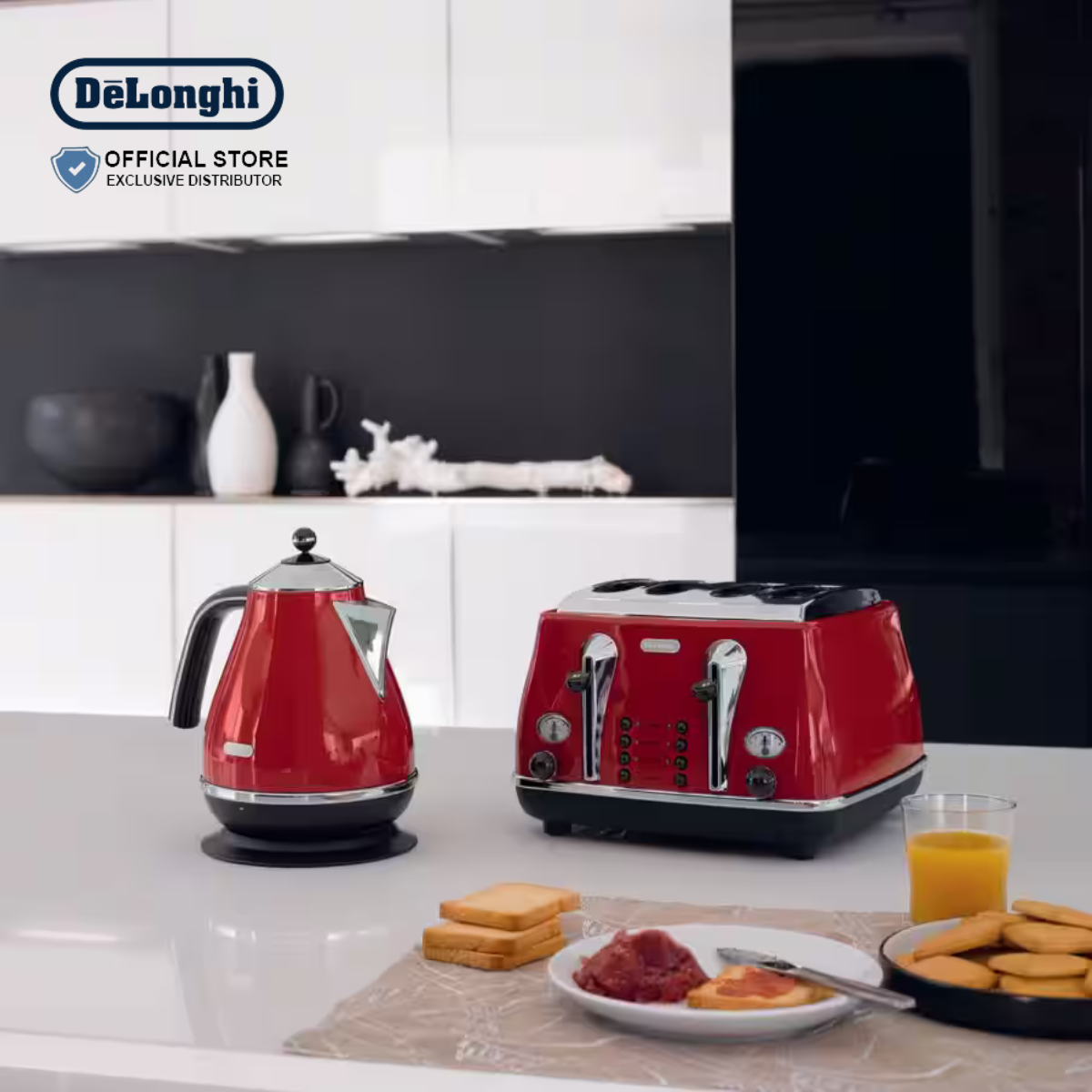 DeLonghi Icona Classic Electric Kettle 1.7L - KBO2001.R