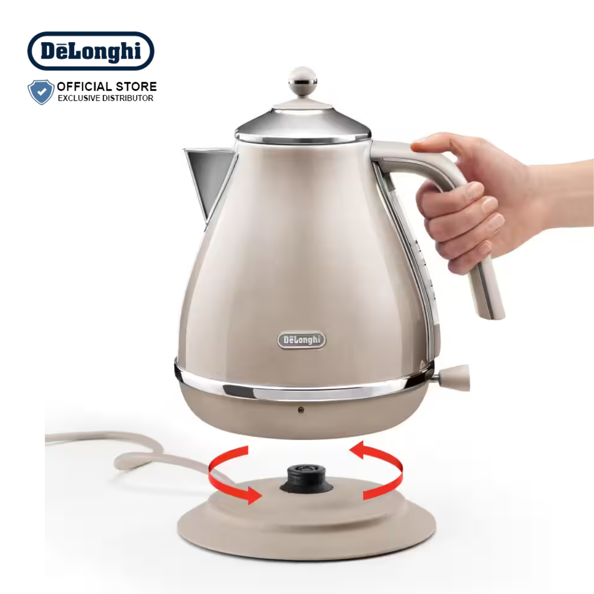 DeLonghi Icona Metallics Cordless Electric Kettle 1.7L - KBOT2001
