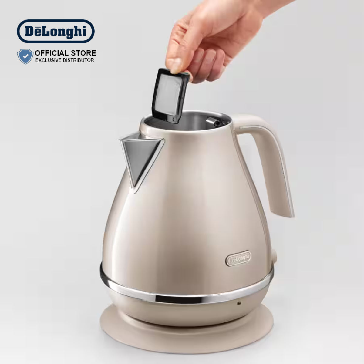 DeLonghi Icona Metallics Cordless Electric Kettle 1.7L - KBOT2001