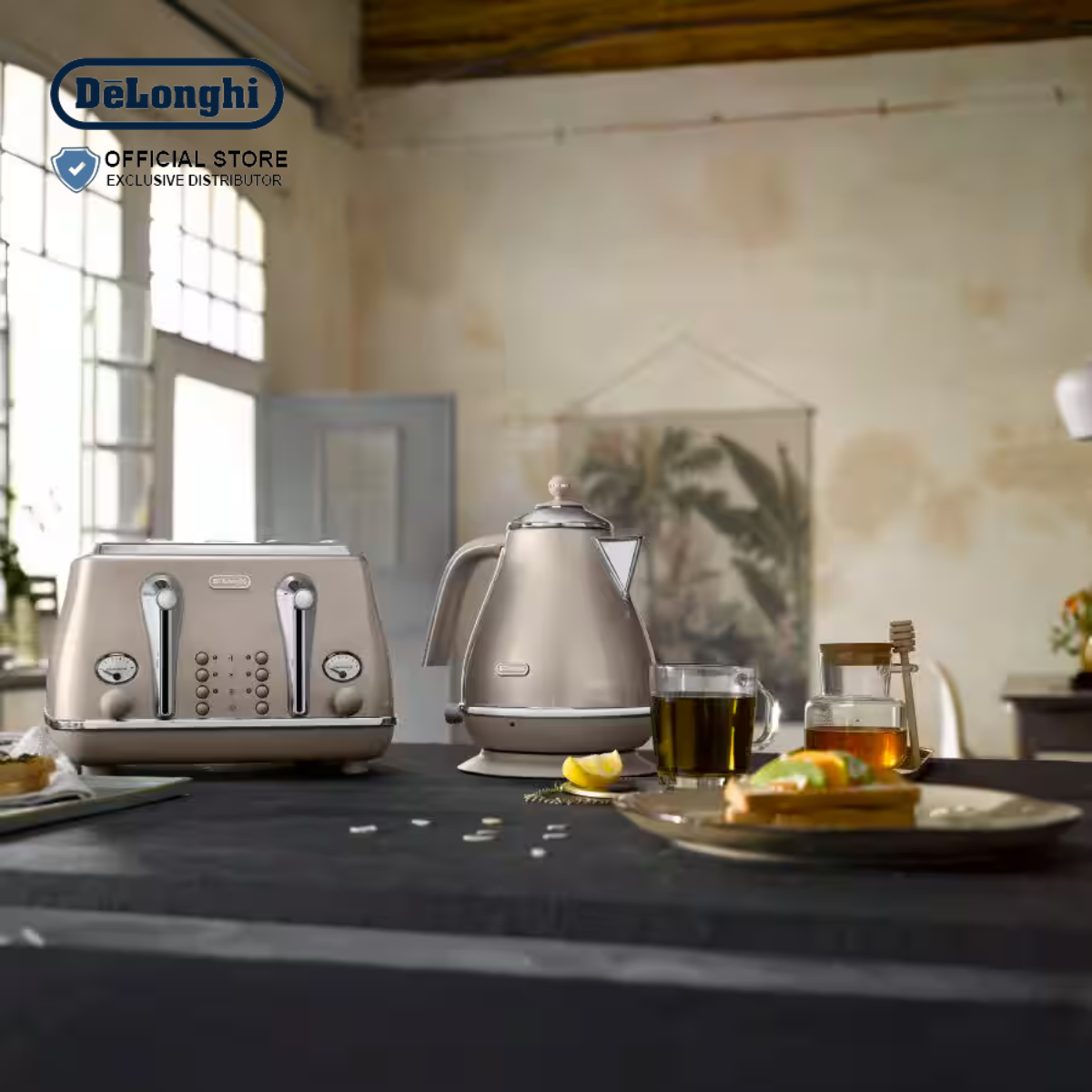 DeLonghi Icona Metallics Cordless Electric Kettle 1.7L - KBOT2001