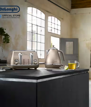 DeLonghi Icona Metallics Cordless Electric Kettle 1.7L - KBOT2001.BG