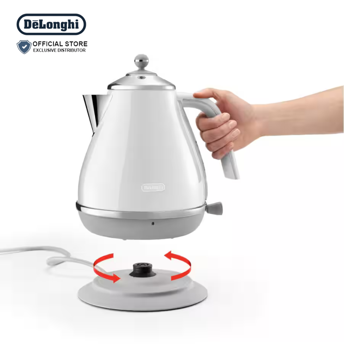 DeLonghi Icona Capitals Kettle Sidney White 1.7L - KBOC2001.W