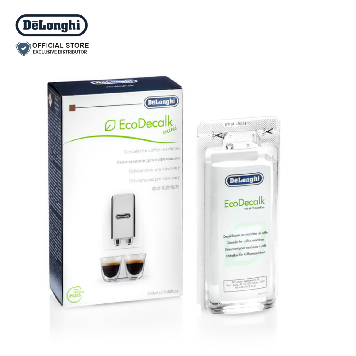 DeLonghi EcoDecalk Coffee Machine Descaler 100ml - DLSC101