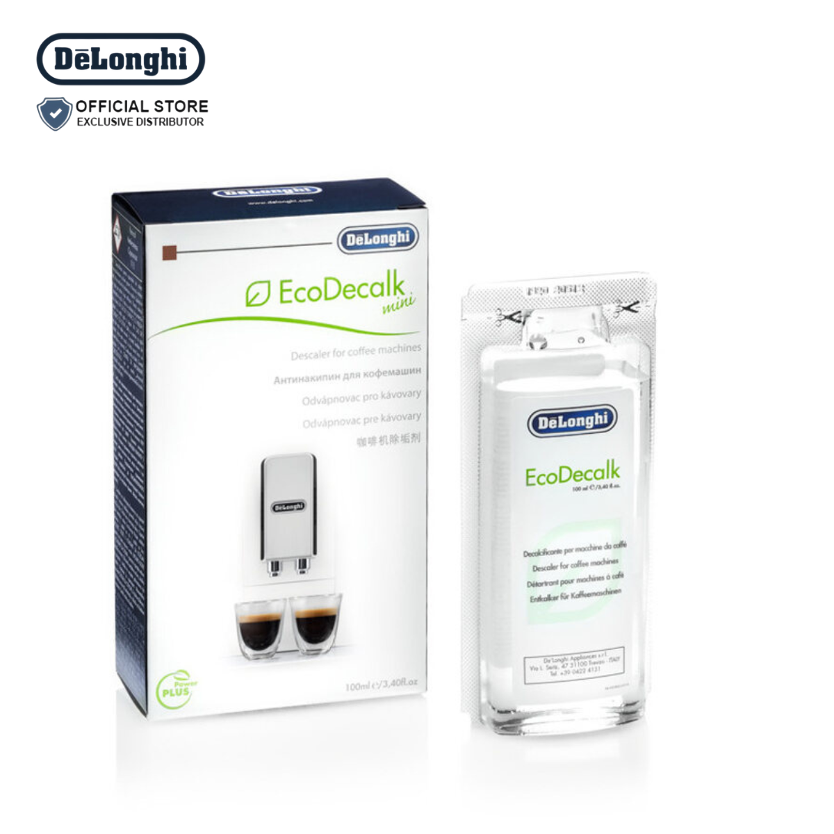DeLonghi EcoDecalk Coffee Machine Descaler 100ml DLSC101
