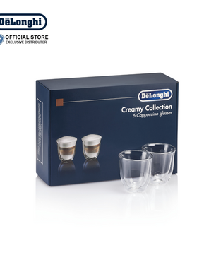 DeLonghi Double Wall Cappuccino Creamy Collection Glasses 6oz Set of 6 - DLSC301