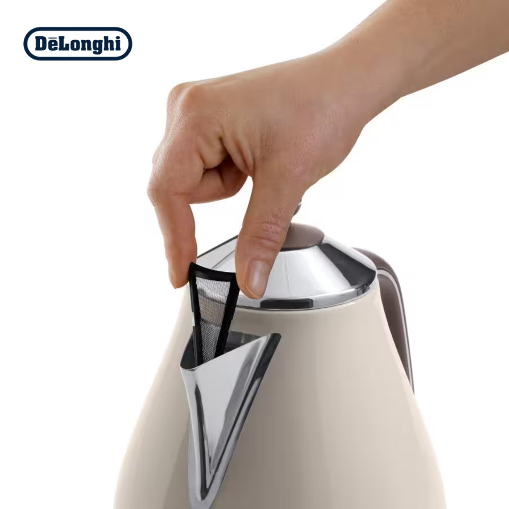 DeLonghi Icona Vintage Cordless Electric Kettle 1.7L - KBOV2001.BG