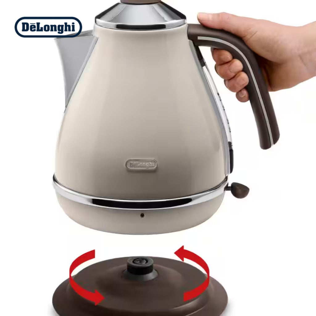 DeLonghi Icona Vintage Cordless Electric Kettle 1.7L - KBOV2001.BG