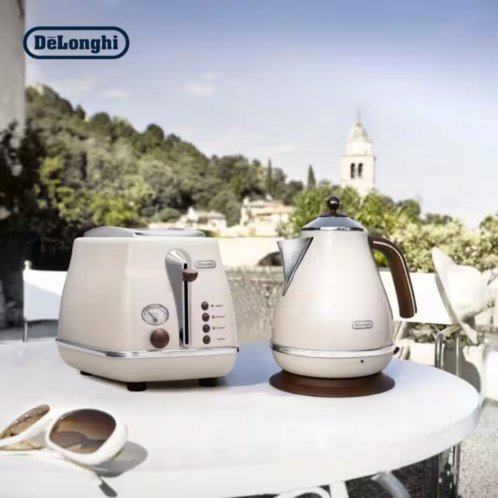 DeLonghi Icona Vintage Cordless Electric Kettle 1.7L - KBOV2001.BG