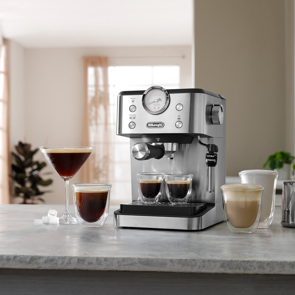 DeLonghi Linea Classic Manual Pump Espresso Coffee Machine EM450.M [NEW]