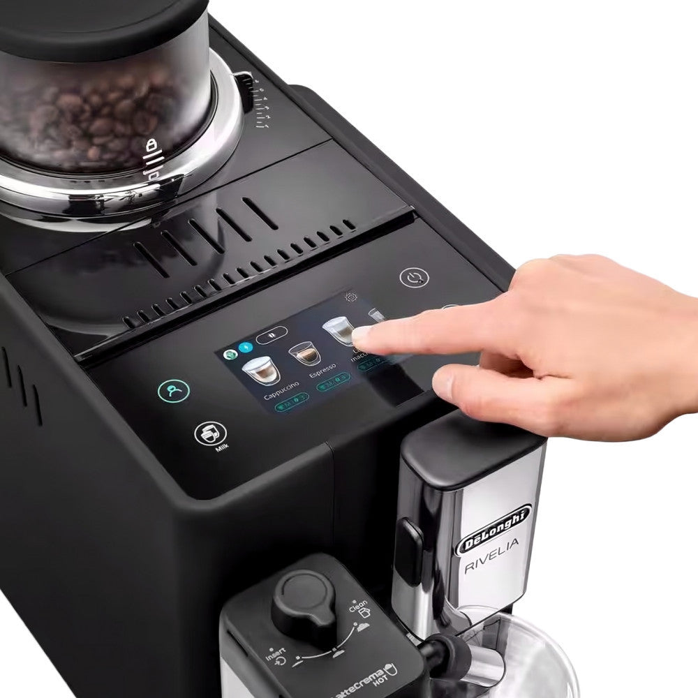 DeLonghi Automatic Coffee Machine Rivelia Black - EXAM440.55.B
